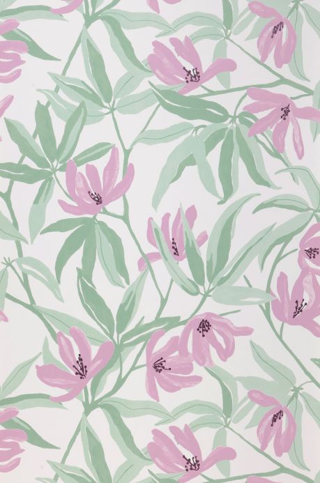 Floral Wallpaper Wallpaper Tarbana pastel violet Roll Width