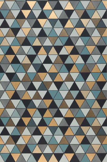 Geometric Wallpaper Wallpaper Saki mint grey Roll Width