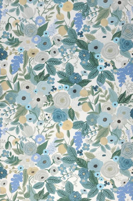 Floral Wallpaper Wallpaper Garden Party mint turquoise Roll Width
