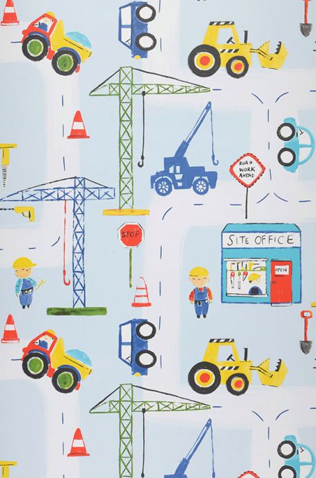 Children’s Wallpaper Wallpaper Construction blue Roll Width