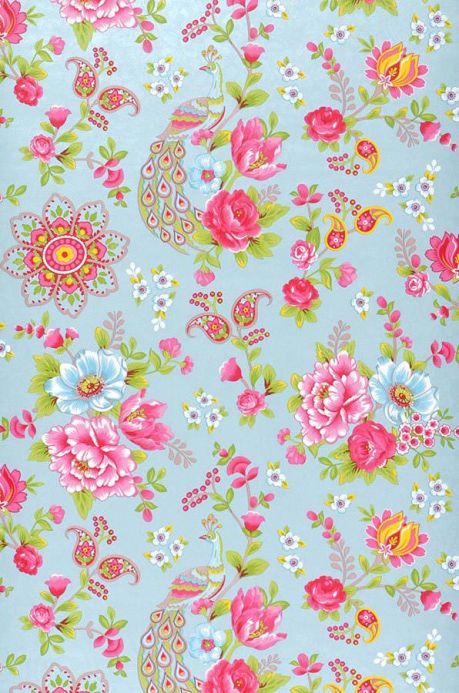 Archiv Wallpaper Ludmilla pastel turquoise Roll Width