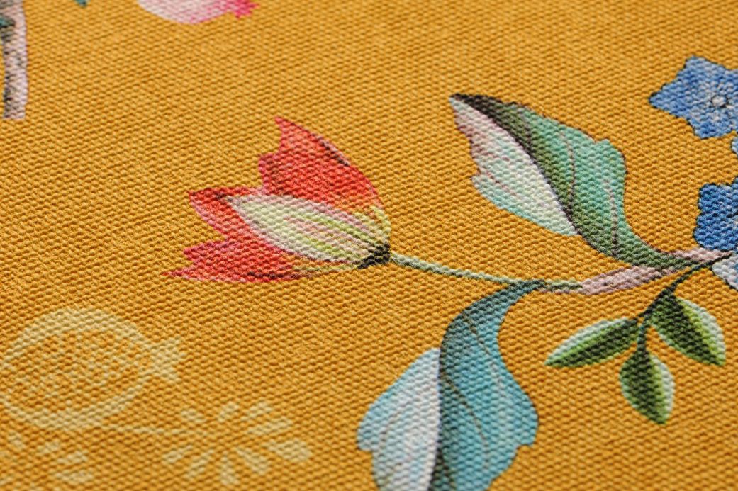 Floral Wallpaper Wallpaper Vanity golden yellow Detail View