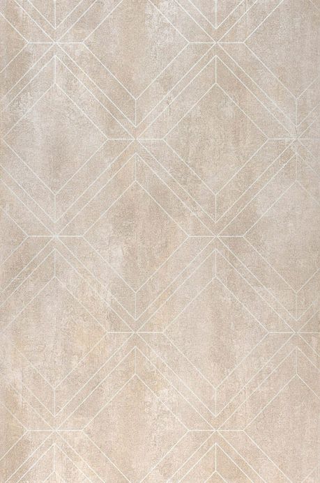 Geometric Wallpaper Wallpaper Malekid light beige Roll Width