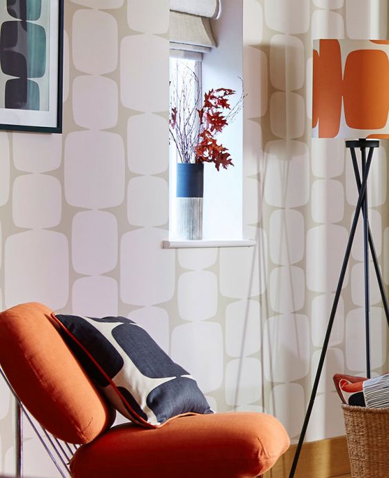 Non-woven Wallpaper Wallpaper Waris cream Room View