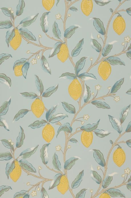 William Morris Wallpaper Wallpaper Lemon Tree light blue grey Roll Width