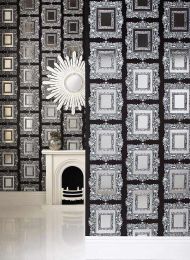 Wallpaper Mirror silver lustre