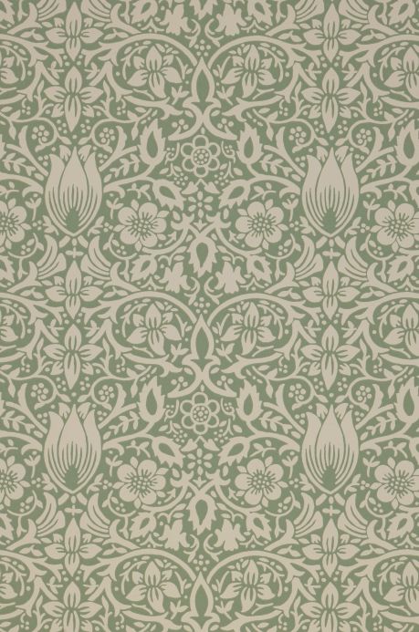 Wallpaper Wallpaper Borage light green-grey A4 Detail