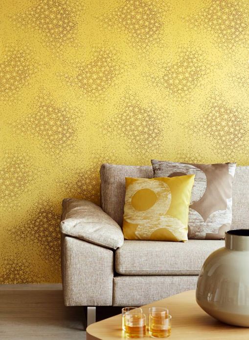 Archiv Wallpaper Stopela yellow gold Room View