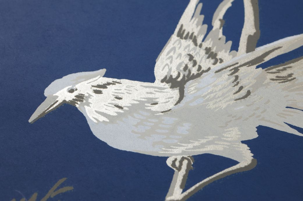 Bird Wallpaper Wallpaper Coringa dark blue Detail View