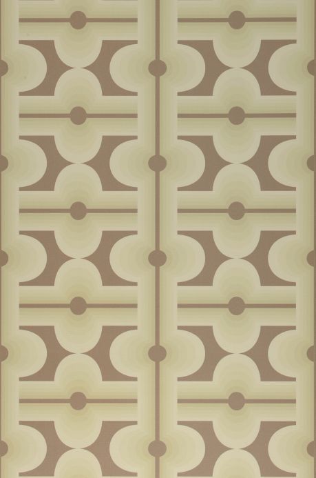 Geometric Wallpaper Wallpaper Deja green beige Roll Width