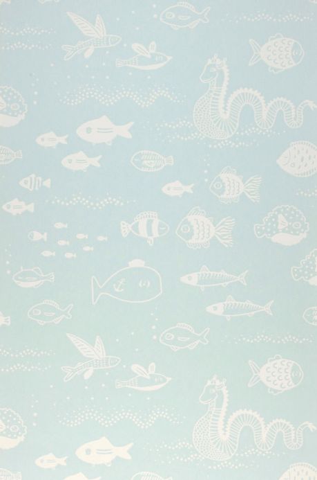 Wallpaper Wallpaper The Big Blue pastel turquoise Roll Width