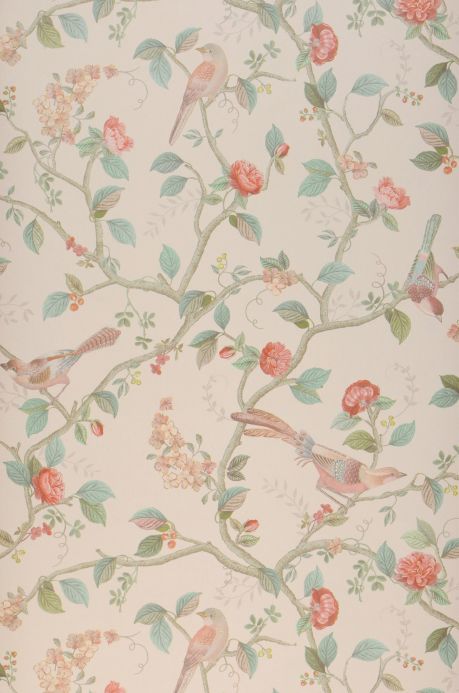 Bird Wallpaper Wallpaper Floribunda eggshell Roll Width
