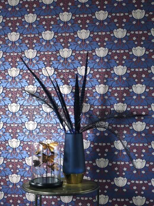 Wallpaper Wallpaper Marina pearl blue Room View