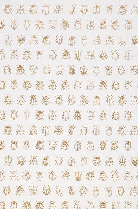 Archiv Wallpaper Bug Invasion cream white A4 Detail