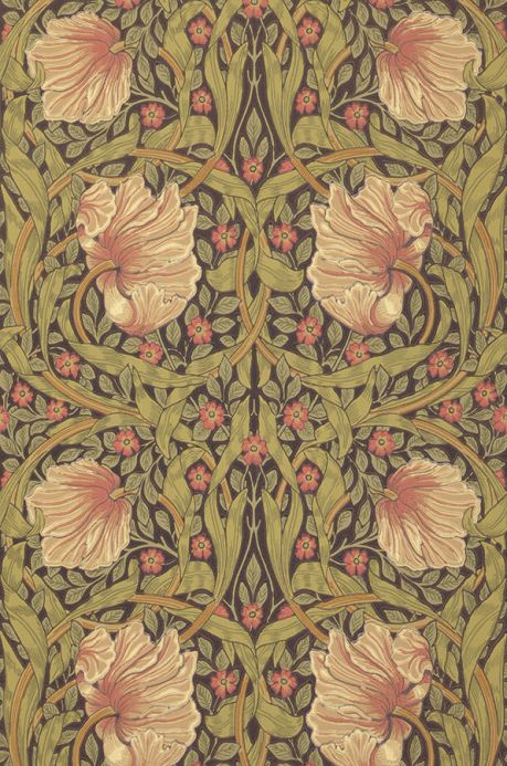 Floral Wallpaper Wallpaper Despina green beige Roll Width