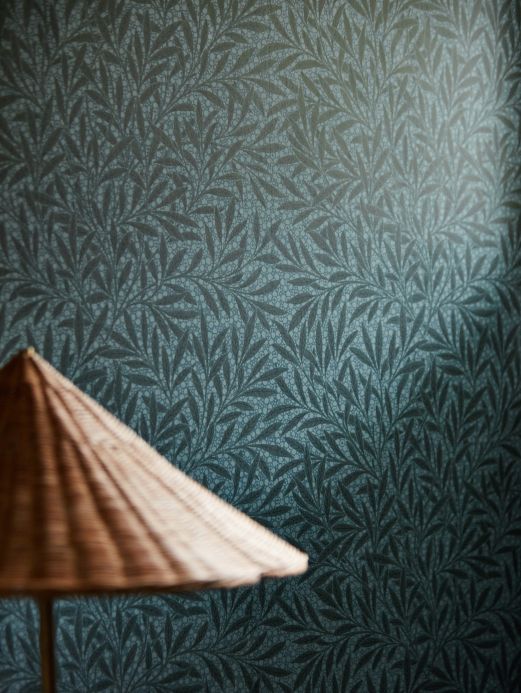 Papel de parede William Morris Papel de parede Herball cinza azulado claro Ver ambiente