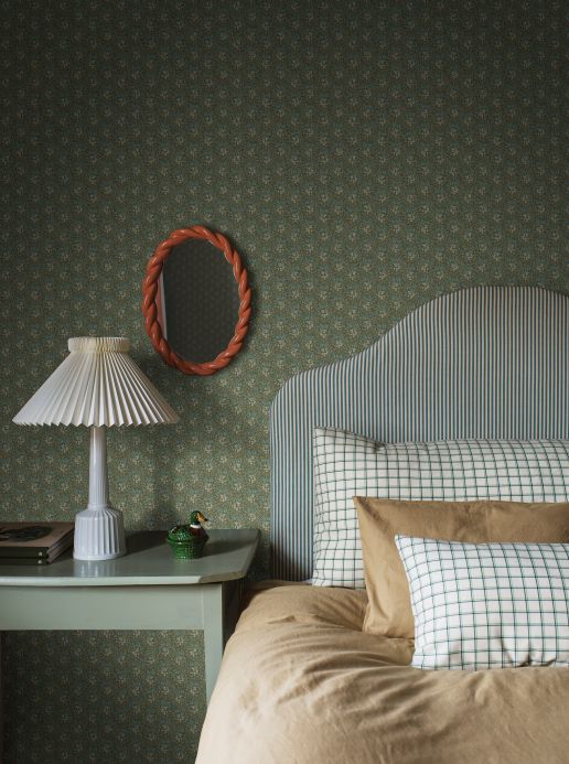 Material Wallpaper Thea pale green Room View