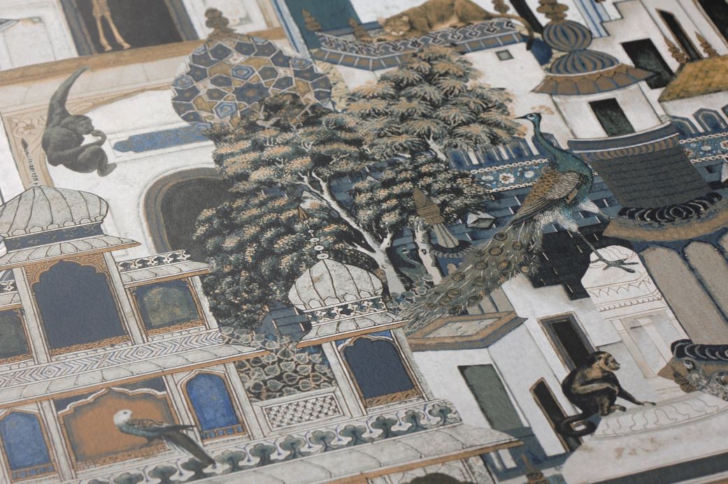 Oriental Wallpaper Wallpaper Casablanca khaki grey Detail View
