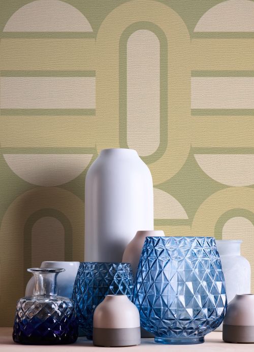 New arrivals! Wallpaper Indica olive green Room View