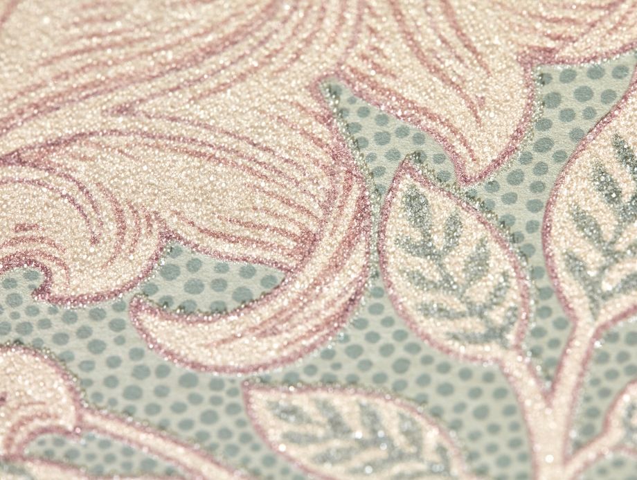 Glass bead Wallpaper Wallpaper Karoline pale turquoise Detail View