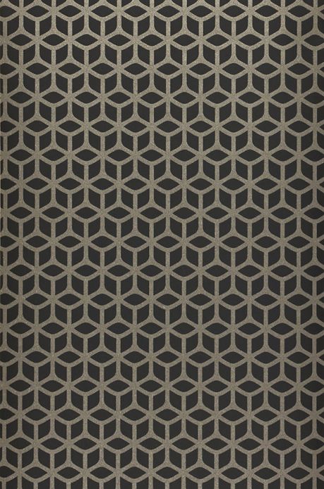 Geometric Wallpaper Wallpaper Zelor black Roll Width