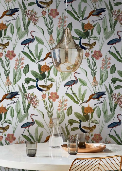Bird Wallpaper Wallpaper Medina white Room View