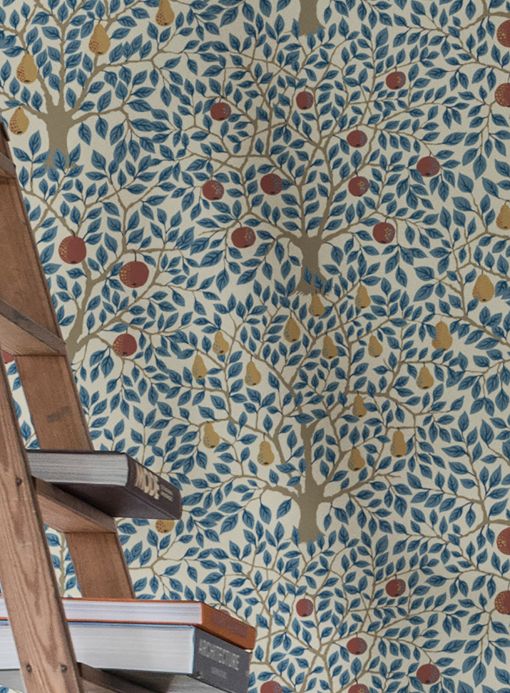Wallpaper patterns Wallpaper Berita azure blue Room View