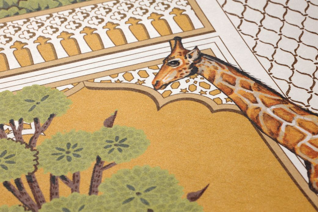 Orientalische Tapeten Tapete Plantasia Hellbraunbeige Detailansicht