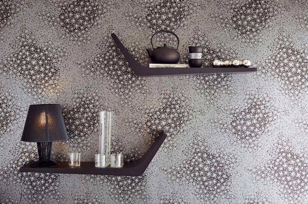 Archiv Wallpaper Stopela anthracite Room View