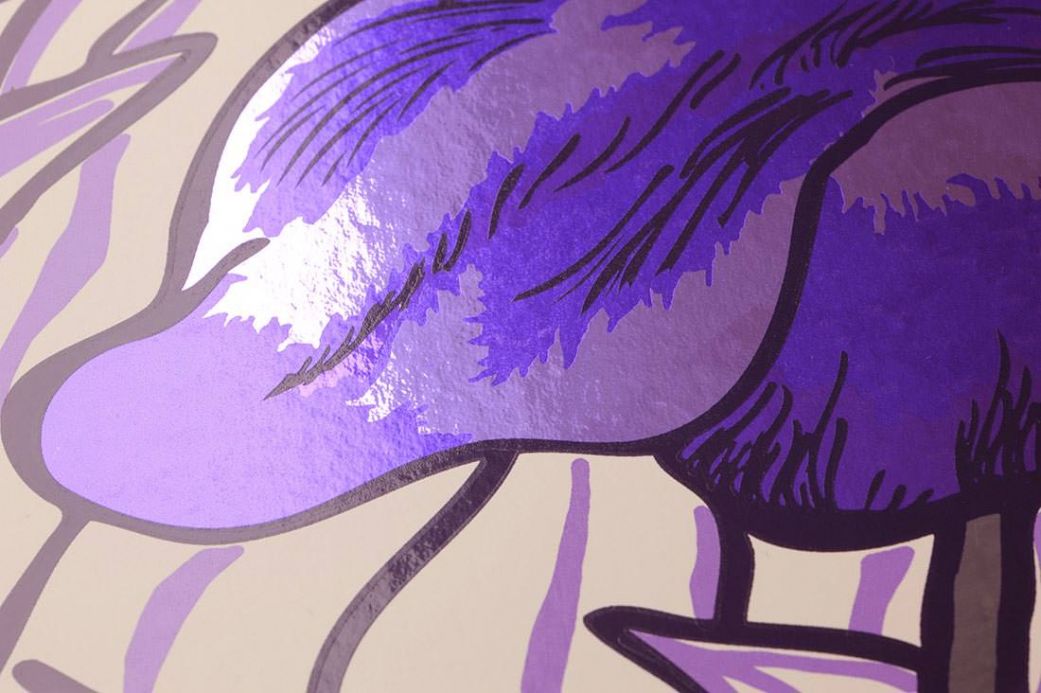 Papier peint métallique Papier peint Iris violet Vue détail