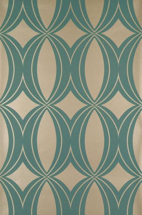 Archiv Wallpaper Athena turquoise Roll Width