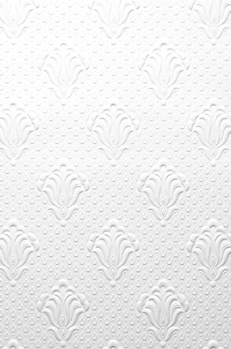 Damask Wallpaper Wallpaper Albert white A4 Detail