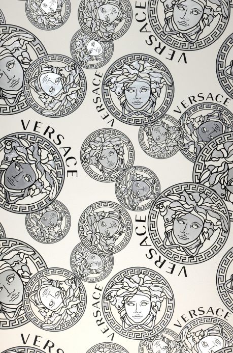 Carta da parati Versace Carta da parati Medusa argento Larghezza rotolo