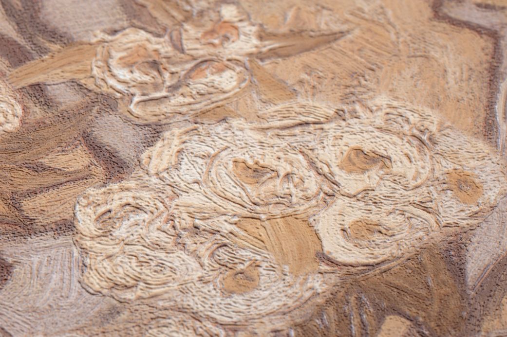 Papier peint avec des motifs de Van Gogh Papier peint VanGogh Wilderness brun beige clair Vue détail