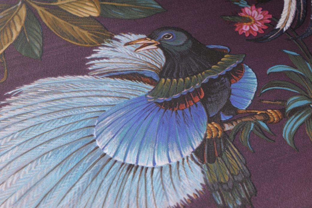 Papier peint avec des animaux Papier peint Limosa violet cramoisi Vue détail
