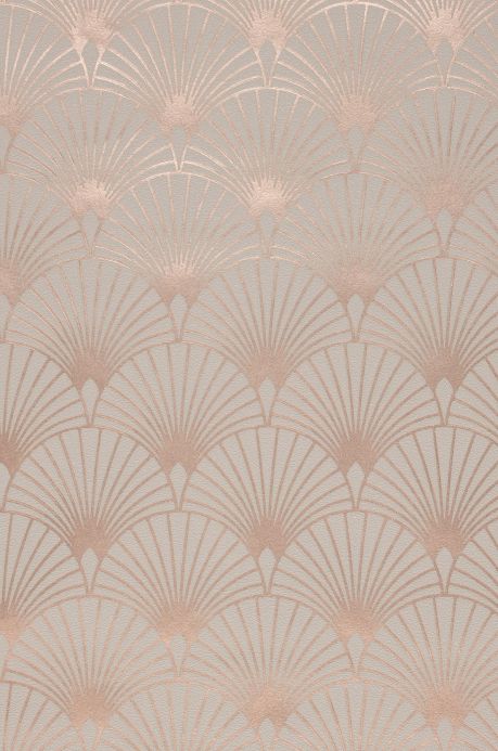 Art Deco Tapeten Tapete Babylone Rosé Gold Schimmer A4-Ausschnitt