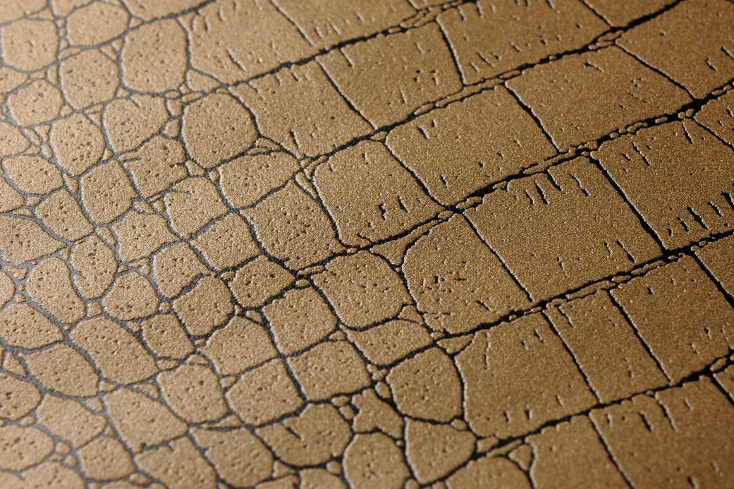 Archiv Papel de parede Skin Effect dourado mate Ver detalhe