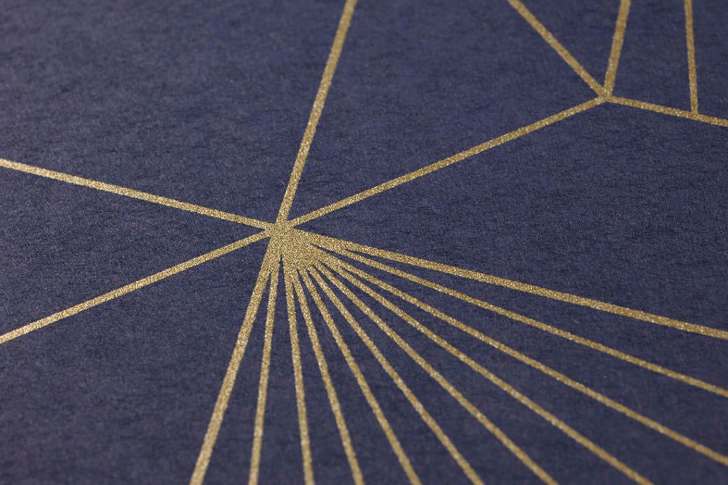 Geometrische Tapeten Tapete Maurus Nachtblau Detailansicht