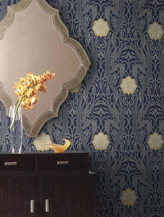Paper-based Wallpaper Wallpaper Gatsby dark blue Room View