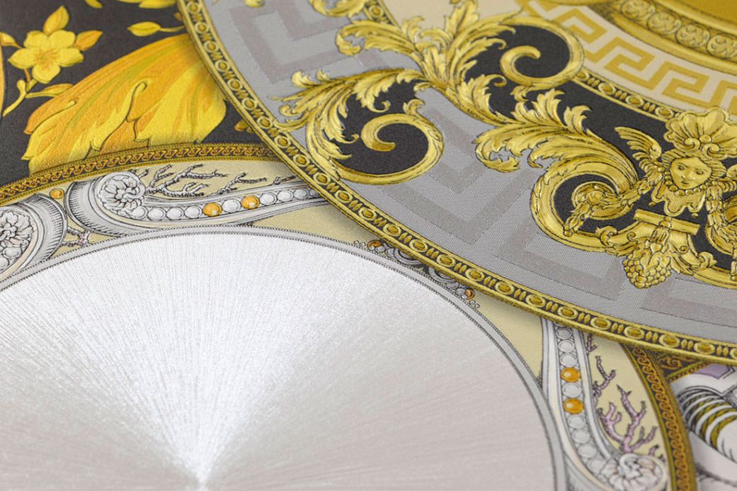 Carta da parati Versace Carta da parati Noell giallo oro Visuale dettaglio