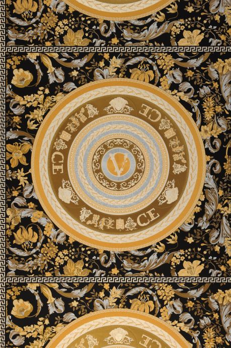 Carta da parati Versace Carta da parati Venus nero Larghezza rotolo