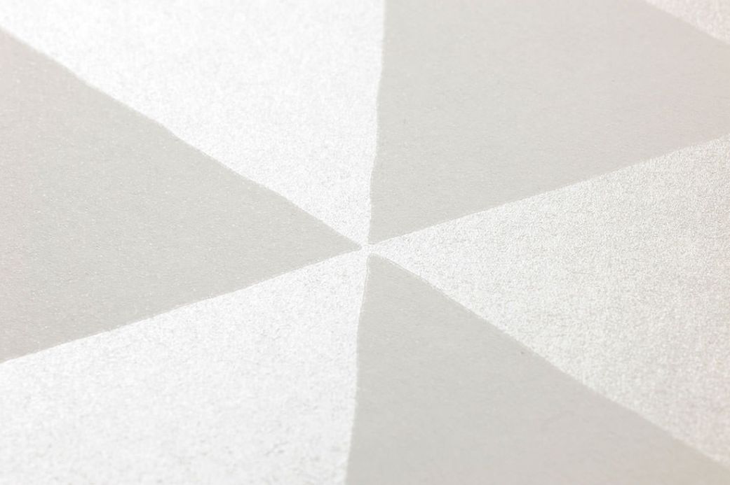 Carta da parati geometrica Carta da parati Eulan bianco crema Visuale dettaglio