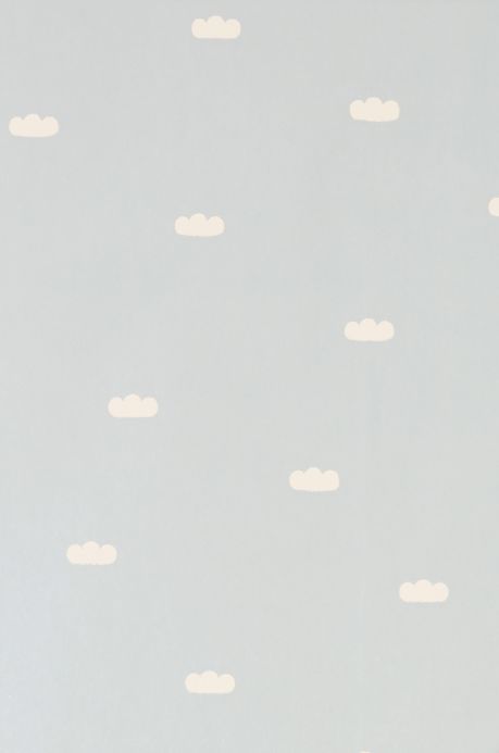 Wallpaper Wallpaper Dreamy clouds pale mint-turquoise Roll Width