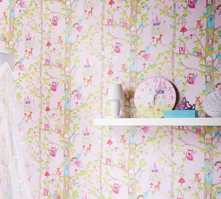 Children’s Wallpaper Wallpaper Ebbelie pale violet Room View