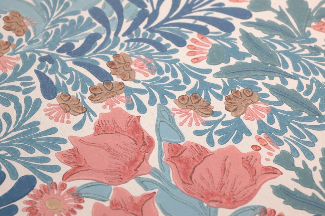 William Morris Wallpaper Wallpaper Bower shades of blue Detail View
