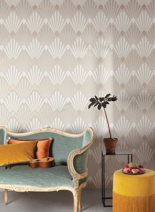 Wallpaper Wallpaper Pontinius light grey beige Room View