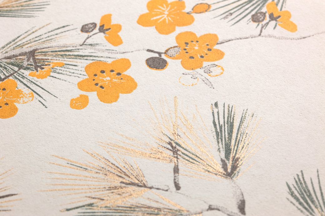 Brown Wallpaper Wallpaper Makino cream Detail View