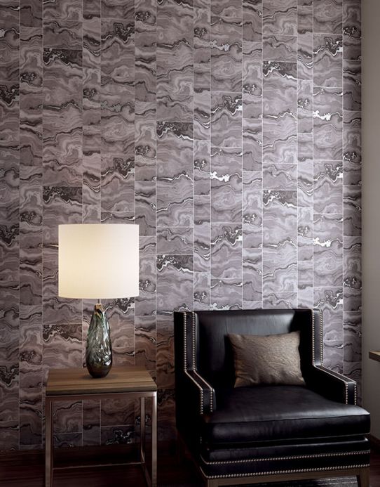 Archiv Wallpaper Medea grey tones Room View