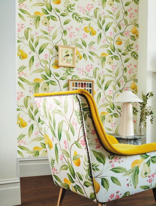 Botanical Wallpaper Wallpaper Ines yellow Room View