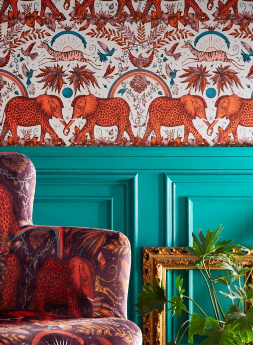 Elephant Wallpaper Wallpaper Zambezi orange Room View